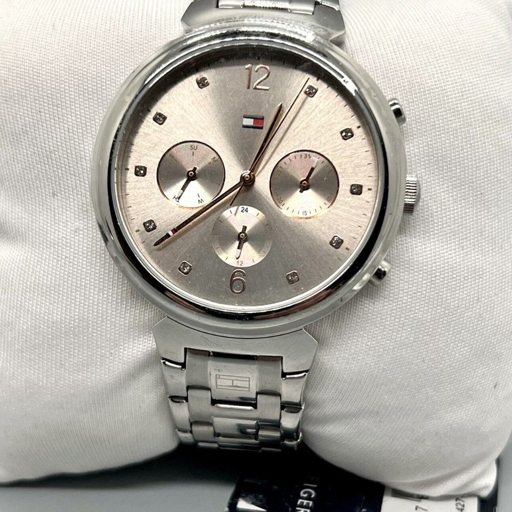 Tommy Hilfiger Multi Function Crystal Dial Stainl… - image 2